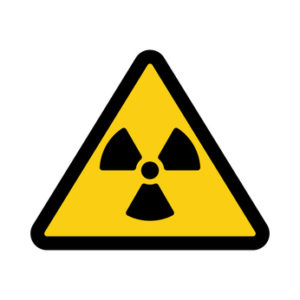 The radiation icon. Radiation symbol. Flat
